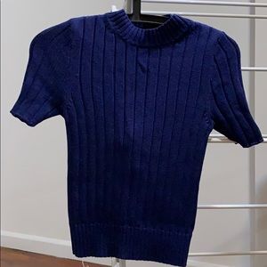 Express Crew neck Ribbed Cropped Sweater